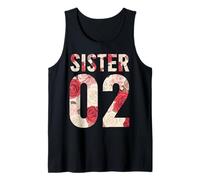Best friends Besties Sister 02 Floral Matching Bestie Sister Camiseta sin Mangas