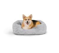 Best Friends by Sheri Soothe & Snooze Lounge Lux - Cama Rectangular para Perros - Espuma con Memoria - Lavable - Gris - Mediana: 76 x 51 cm
