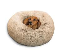 Best Friends by Sheri The Original Calming Donut - Cama para Perros y Gatos - Pelo sintético - Lavable a máquina - Marrón grisáceo - 58 x 58 cm - S