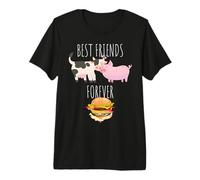 Best Friends Forever Hamburguesa de Bacon y Ternera Filete Camiseta Premium