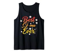 Best G-ma Ever Women Grandma Floral Mothers Day G-ma Camiseta sin Mangas