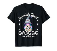 Best Gaming Dad GNOME with Headset For Funny Gamer Grandpa Camiseta