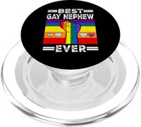 Best Gay Nephew Ever LGBTQ Rainbow Flag LGBT Pride Month PopSockets PopGrip para MagSafe
