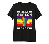 Best Gay Son Ever LGBTQ Rainbow Flag LGBT Pride Month Camiseta Premium