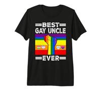 Best Gay Uncle Ever LGBTQ Rainbow Flag LGBT Pride Month Camiseta Premium