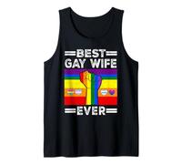 Best Gay Wife Ever LGBTQ Rainbow Flag LGBT Pride Month Camiseta sin Mangas