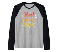 Best Glammie Ever Women Grandma Floral Mothers Day Glammie Camiseta Manga Raglan