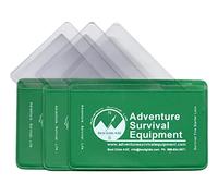 Best Glide ASE Paquete de 3 Lentes Fresnel de Bolsillo tamaño Tarjeta de crédito, Aumento 4X, iniciador de Fuego de Emergencia, Compacto