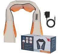 Best Goods Cinturón de masaje, masaje trasero, dispositivo de masaje de hombros con calor, masajeador de espalda, dispositivo de masaje Shiatsu, masajeador de cuello, masajeador de cuello,