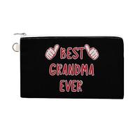 Best Grandma Ever - Monedero de lona personalizado para cambio, bolsa de maquillaje pequeña para hombres y mujeres, 7.5 x 4.6 pulgadas, Estilo:, Talla única, MHXYZHW