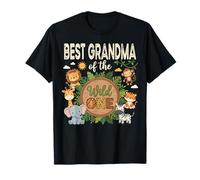 Best Grandma of The Wild One Safari Primer Cumpleaños Camiseta