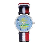 Best Grandpa by Par - Reloj de pulsera de cuarzo personalizado con números arábigos con correa ajustable para hombres y mujeres