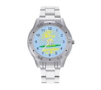 Best Grandpa by Par - Reloj de pulsera para hombre, de acero inoxidable, relojes personalizados para mujer