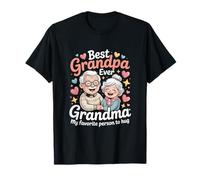 Best Grandpa Ever Grandma Hug Quote Lindo Diseño Artístico Camiseta
