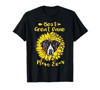 Best Great Dane Dog Mom Ever Girasol Funny Paw Dogs Lovers Camiseta