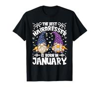 Best Hairdresser GNOME For Funny Barber Who Born In January Camiseta