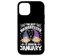Best Hairdresser GNOME For Funny Barber Who Born In January Carcasa para iPhone 12/12 Pro