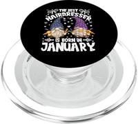 Best Hairdresser GNOME For Funny Barber Who Born In January PopSockets PopGrip para MagSafe