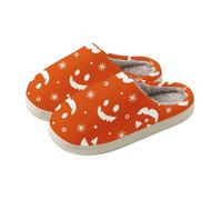 Best House Slippers For Plantar Fasciitis For Men Supersoft - Zapatillas de | Zapatillas cálidas para mujer con suela fija, peluche, fantasma, suela gruesa, para adultos, farol de calabaza