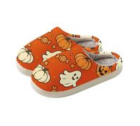 Best House Slippers For Plantar Fasciitis For Men Supersoft - Zapatillas de | Zapatillas cálidas para mujer con suela fija, peluche, fantasma, suela gruesa, para adultos, farol de calabaza
