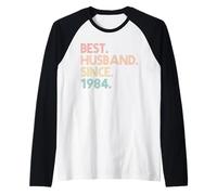 Best Husband Since 1984 42 Years 42nd Wedding Anniversary Camiseta Manga Raglan