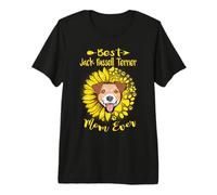 Best Jack Russell Terrier Dog Mom Ever Sunflower Funny Dogs Camiseta Premium