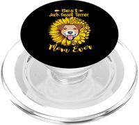Best Jack Russell Terrier Dog Mom Ever Sunflower Funny Dogs PopSockets PopGrip para MagSafe