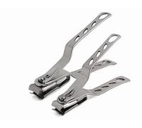 Best Long Handle Nail/Toenail Clipper Set for Men and Women Seniors with Thick Toenails (Swivel Head Design Provide Precision Cut) (Set of 2) by Right Angle