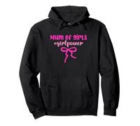 Best Love For Mother's Day Pink Bow Coquette Mamá De Niñas Sudadera con Capucha