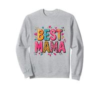 Best Mama Leopard Cheetah Print Hearts Fun Sudadera