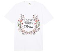 Best Mamaw Cute I Love My Mamaw Quote Mother's Day Comfort Colors Adult Heavyweight T-Shirt