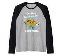Best Man Funny Taco Apreciación Cita Boda Camiseta Manga Raglan
