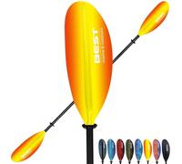 Best Marine and Outdoors Paleta de kayak, eje de fibra de carbono y cuchillas de polipropileno reforzadas con fibra de vidrio, 220 cm, 234 cm, 250 cm, paletas ligeras para adultos (puesta de sol, 220