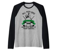 Best Men Play Golf 80 Cumpleaños Todos los Hombres Creados Igual Camiseta Manga Raglan