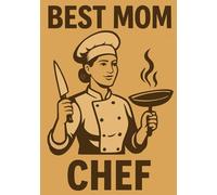 Best Mom Chef | A5 Grid Notebook - 120 Pages - Elegant Cream Edition: Perfect Gift for Cooking Moms for Mother’s Day, Birthdays, Christmas & Special Occasions