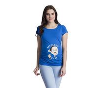 Best Mom Ever - Camiseta premamá Divertida con impresión para el Embarazo, Manga Corta (Azul Oscuro, Large)