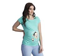 Best Mom Ever - Camiseta premamá Divertida con impresión para el Embarazo, Manga Corta (Turquesa, Small)