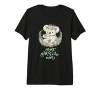 Best Mom Ever Koala Abraza Corona Floral Maternidad Camiseta Premium