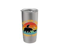Best Mom Ever Mommy Bear Vintage Día de la Madre Bear Family Vaso térmico de acero inoxidable de doble pared