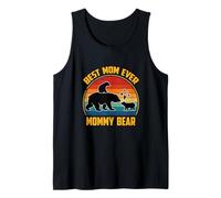 Best Mom Ever Mommy Bear Vintage Mom Mommy Día de la Madre 2026 Camiseta sin Mangas