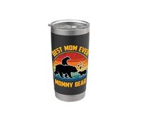 Best Mom Ever Mommy Bear Vintage Mom Mommy Día de la Madre 2026 Vaso térmico de acero inoxidable de doble pared