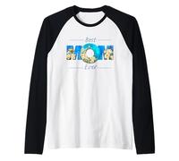 Best Mom Ever Mother's Day Blue Vibrant Roses for Mum Mother Camiseta Manga Raglan