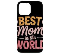 Best Mom In The World Retro Tipografía Corazones Mamá Carcasa para iPhone 13 Pro MAX