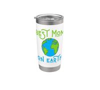 Best Mom On Earth Funny Women Mother's Day Grandma From Kids Vaso térmico de acero inoxidable de doble pared