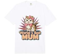 Best Mum Ever Best Cat Mum Ever Motivo Gato Día de la Madre Comfort Colors Adult Heavyweight T-Shirt