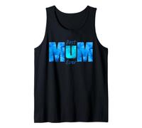 Best Mum Ever Mothers Day Blue Vibrant Design for Mom Mother Camiseta sin Mangas