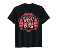Best Mum Ever Pink Florals para la Mejor mamá del Mundo Camiseta