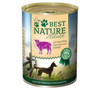 Best Nature Comida húmeda para perros, 400 g, cordero con patatas, perejil y aceite de cardo, comida para perros de calidad premium