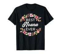 Best Nouna Ever Arco Floral Madrina Griega Camiseta