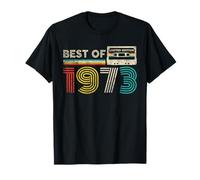Best Of 1973 Classic Birthday 1973 Cassette Tape Vintage Camiseta